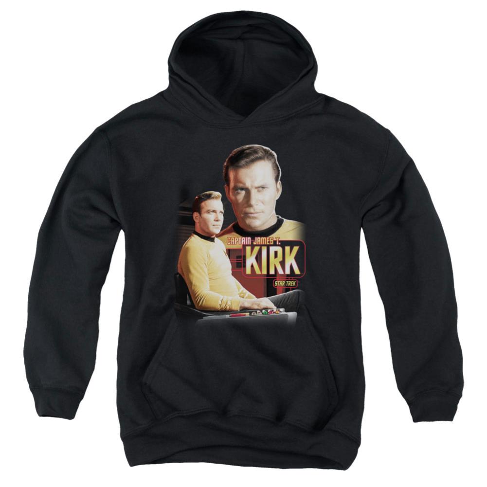Star Trek Captain Kirk Youth Cotton Poly Pull-Over Hoodie