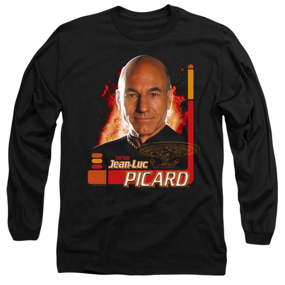 Star Trek Captain Picard Men's 18/1 Cotton Long-Sleeve T-Shirt