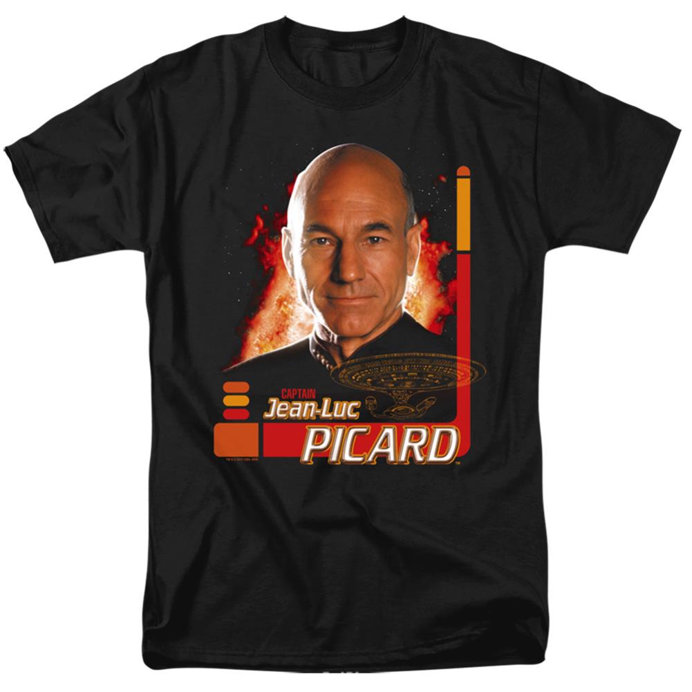 Star Trek Captain Picard Men's 18/1 Cotton Short-Sleeve T-Shirt