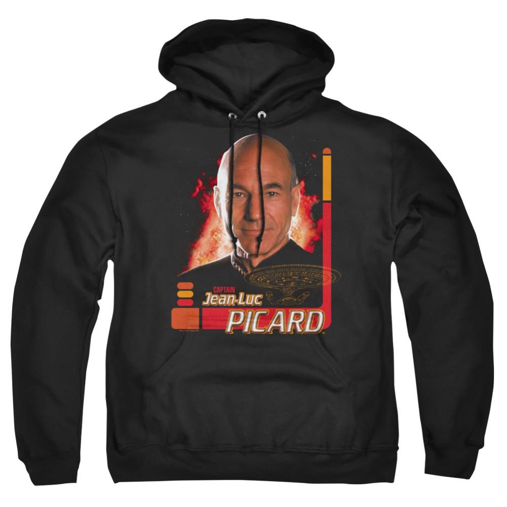 Star Trek Captain Picard Men's Pull-Over 75 25 Poly Hoodie