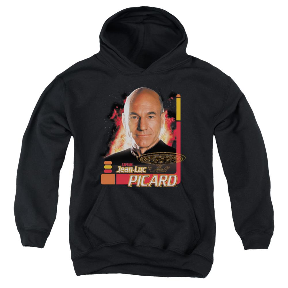 Star Trek Captain Picard Youth Cotton Poly Pull-Over Hoodie