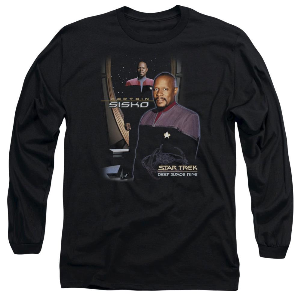 Star Trek Captain Sisko Men's 18/1 Cotton Long-Sleeve T-Shirt