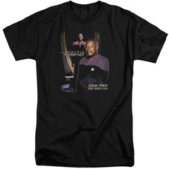 Star Trek Captain Sisko Men's 18/1 Tall Cotton Short-Sleeve T-Shirt