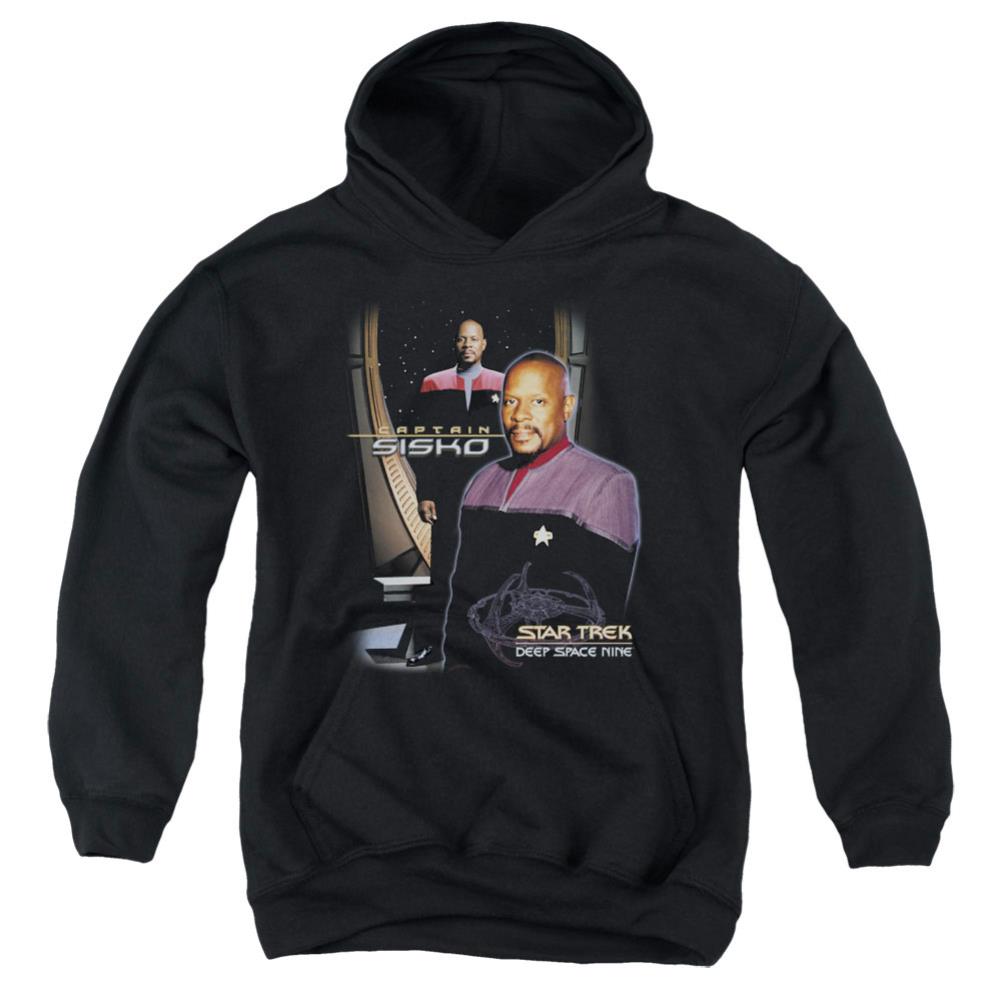 Star Trek Captain Sisko Youth Cotton Poly Pull-Over Hoodie