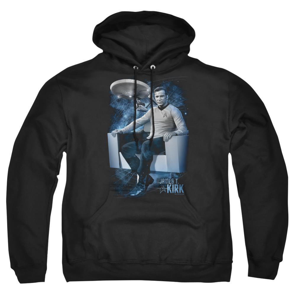 Star Trek Captain's Chair Men's Pull-Over 75 25 Poly Hoodie
