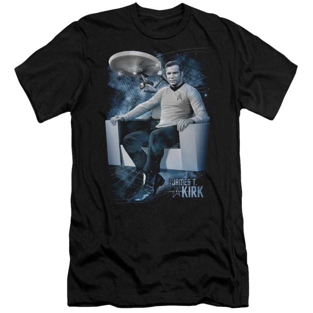 Star Trek Captain's Chair Men's Ultra-Soft 30/1 Cotton Slim Short-Sleeve T-Shirt