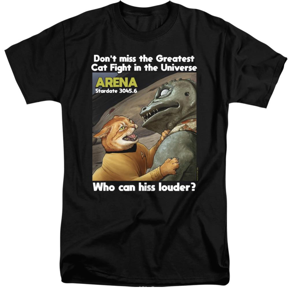 Star Trek Cat Fight Men's 18/1 Tall Cotton Short-Sleeve T-Shirt