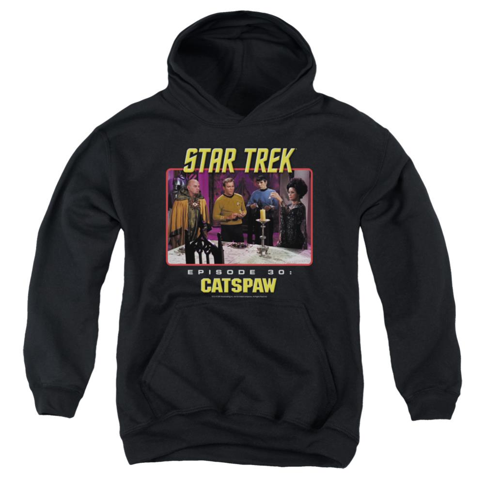 Star Trek Cats Paw Youth Cotton Poly Pull-Over Hoodie