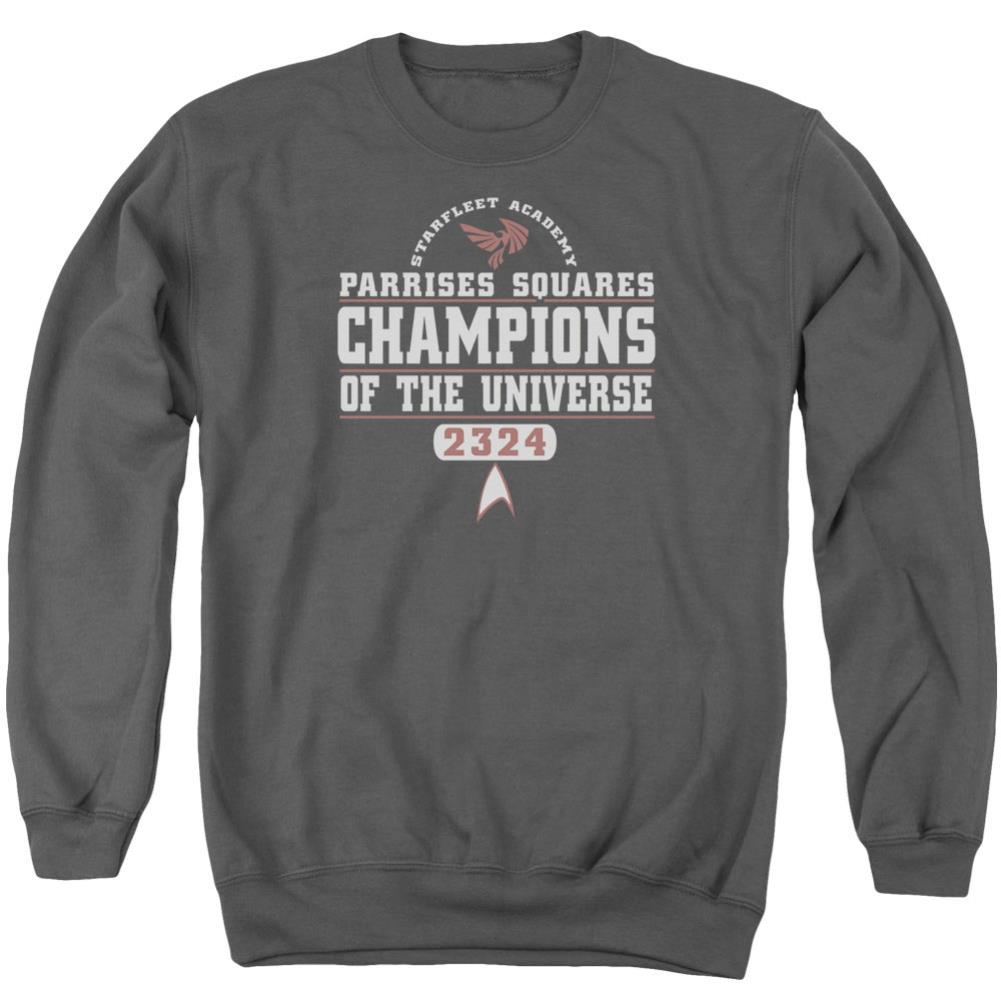Star Trek Champions Men's Crewneck 50 50 Poly Long-Sleeve T-Shirt