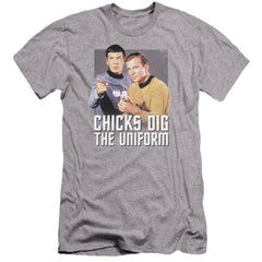 Star Trek Chicks Dig Men's Ultra-Soft 30/1 Cotton Slim Short-Sleeve T-Shirt