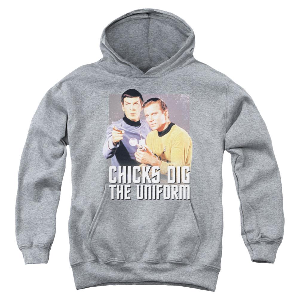 Star Trek Chicks Dig Youth Cotton Poly Pull-Over Hoodie