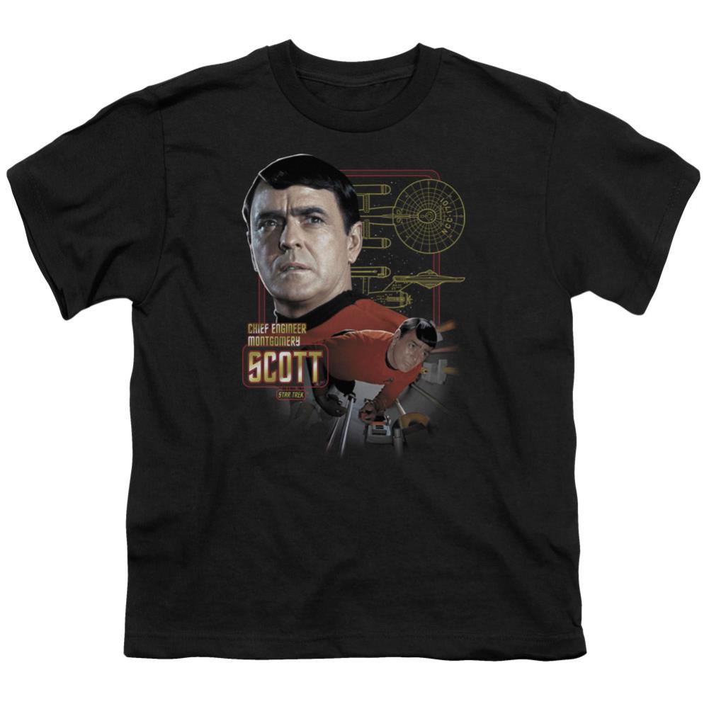 Star Trek Chief Engineer Scott Youth 18/1 100% Cotton Short-Sleeve T-Shirt