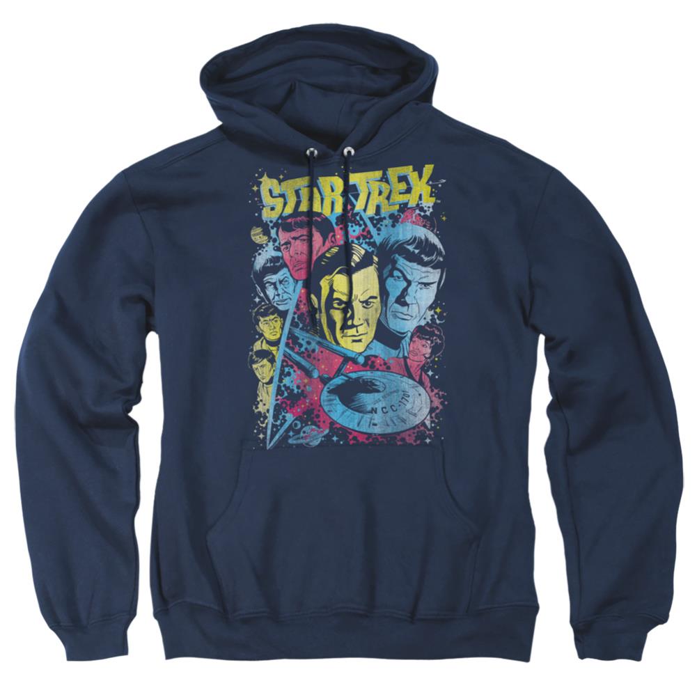 Star Trek Classic Crew Illustrated Men's Pull-Over 75 25 Poly Hoodie