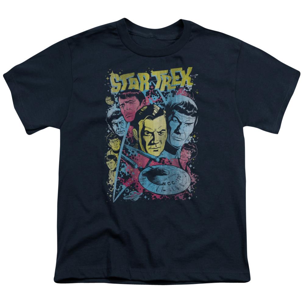 Star Trek Classic Crew Illustrated Youth 18/1 100% Cotton Short-Sleeve T-Shirt