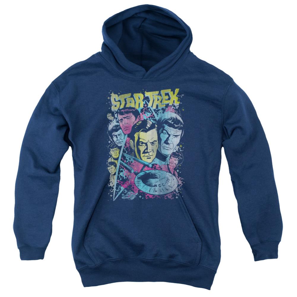Star Trek Classic Crew Illustrated Youth Cotton Poly Pull-Over Hoodie