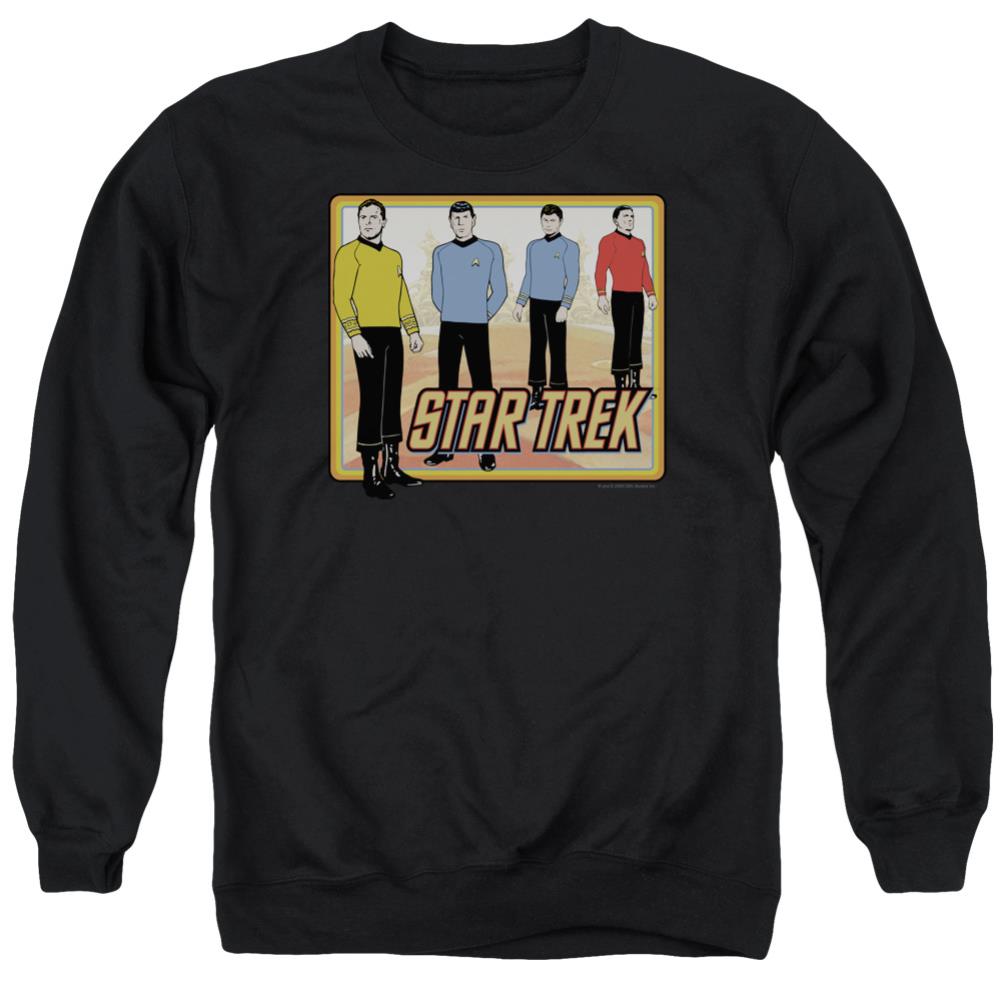 Star Trek Classic Men's Crewneck 50 50 Poly Long-Sleeve T-Shirt