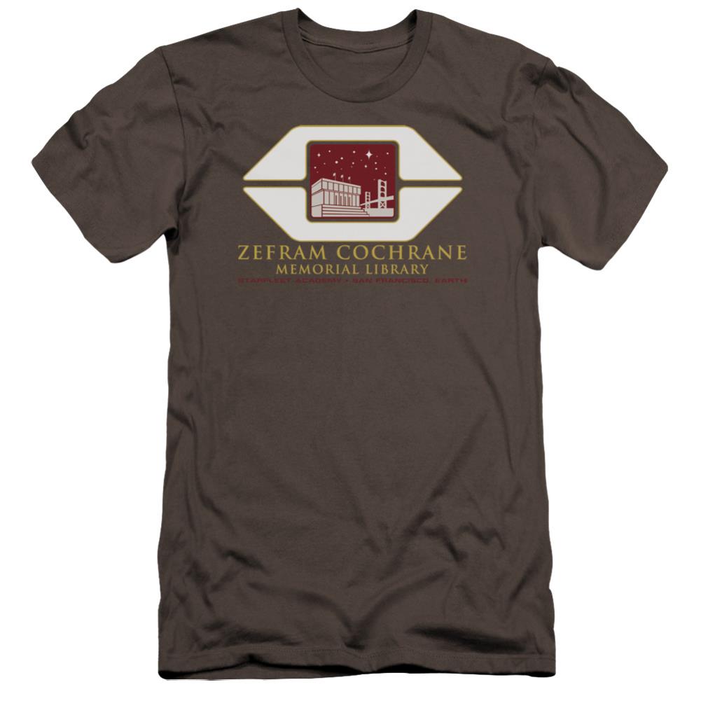 Star Trek Cochrane Library Men's Ultra-Soft 30/1 Cotton Slim Short-Sleeve T-Shirt