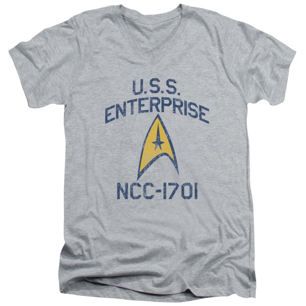 Star Trek Collegiate Arch Men's 30/1 Cotton Slim V-Neck T-Shirt