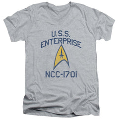 Star Trek Collegiate Arch Men's 30/1 Cotton Slim V-Neck T-Shirt