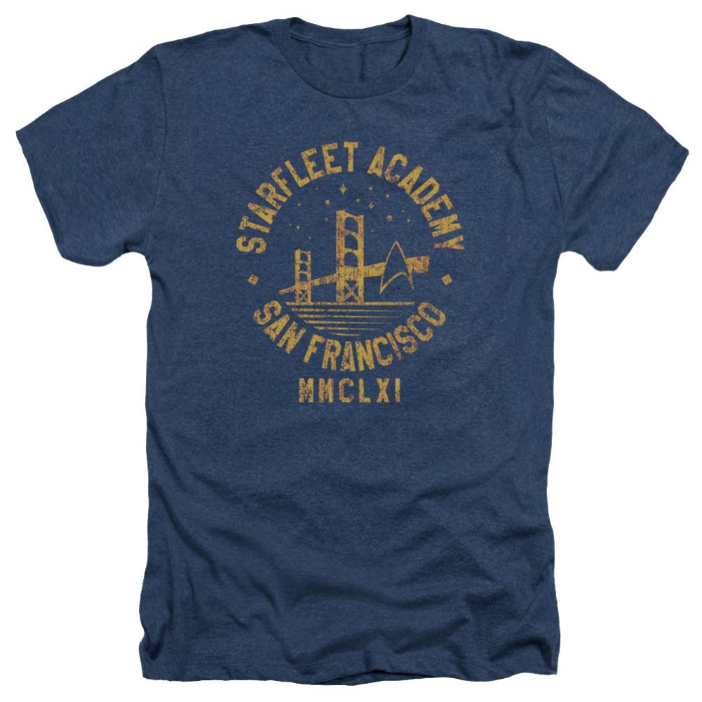 Star Trek Collegiate Bridge Men's 30/1 Heather 60 40 Poly Short-Sleeve T-Shirt