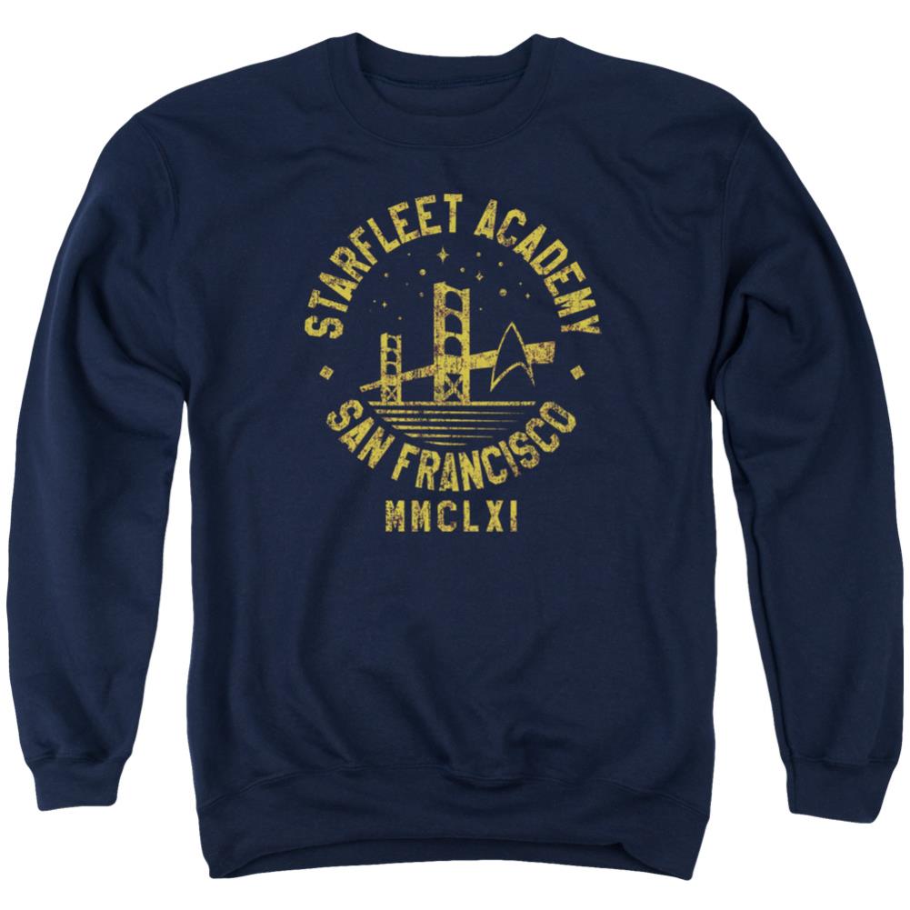 Star Trek Collegiate Bridge Men's Crewneck 50 50 Poly Long-Sleeve T-Shirt
