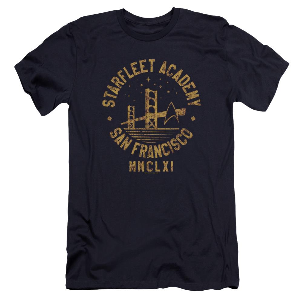 Star Trek Collegiate Bridge Men's Ultra-Soft 30/1 Cotton Slim Short-Sleeve T-Shirt