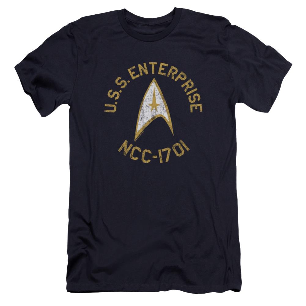 Star Trek Collegiate Men's Ultra-Soft 30/1 Cotton Slim Short-Sleeve T-Shirt
