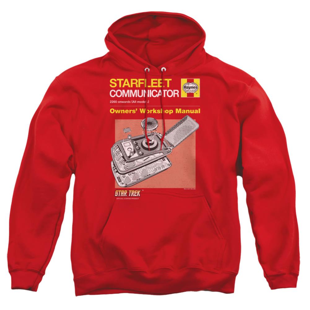 Star Trek Comm Manual Men's Pull-Over 75 25 Poly Hoodie