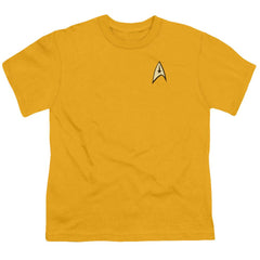 Star Trek Command Uniform Youth 18/1 100% Cotton Short-Sleeve T-Shirt