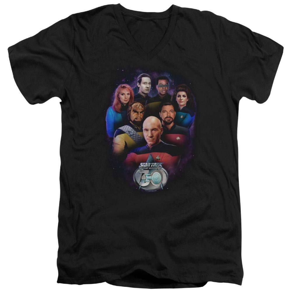 Star Trek Crew 30 Men's 30/1 Cotton Slim V-Neck T-Shirt