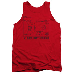 Star Trek D7 Diagram Men's 18/1 Cotton Tank Top
