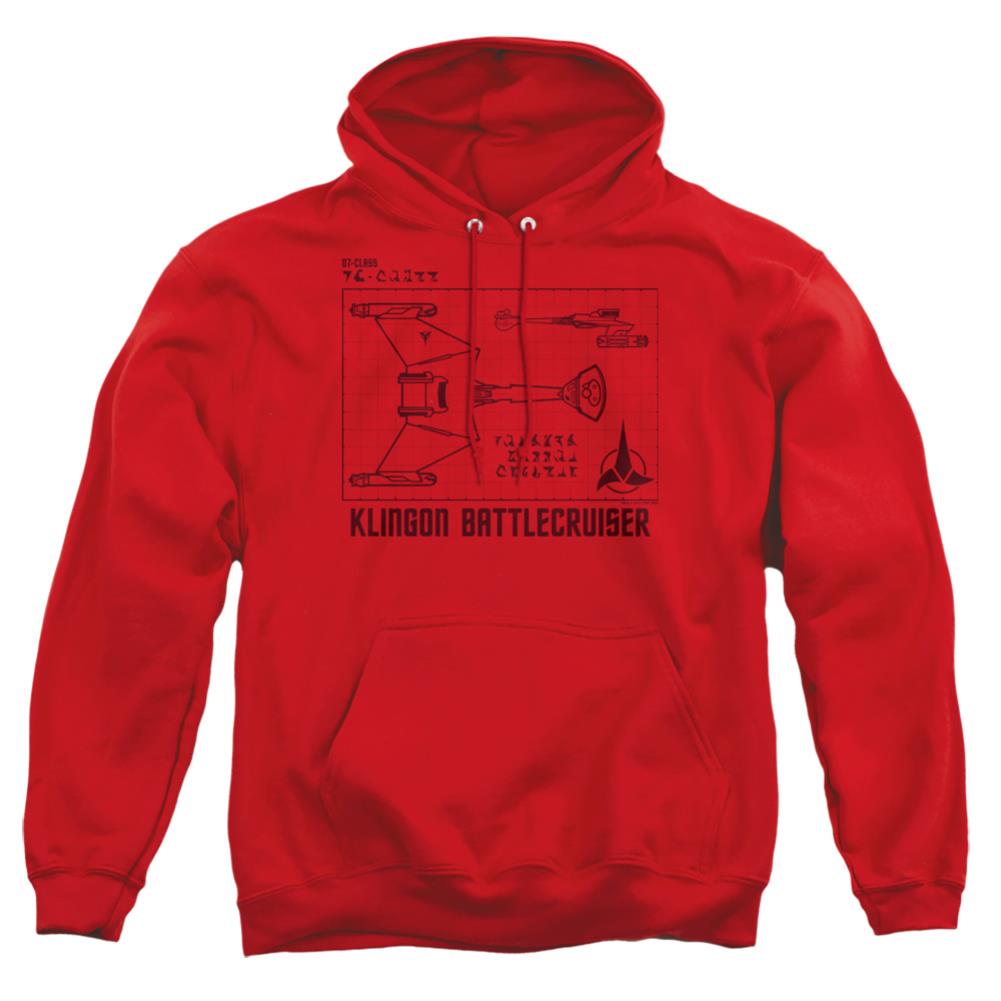 Star Trek D7 Diagram Men's Pull-Over 75 25 Poly Hoodie