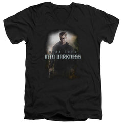 Star Trek Darkness Kirk Men's 30/1 Cotton Slim V-Neck T-Shirt