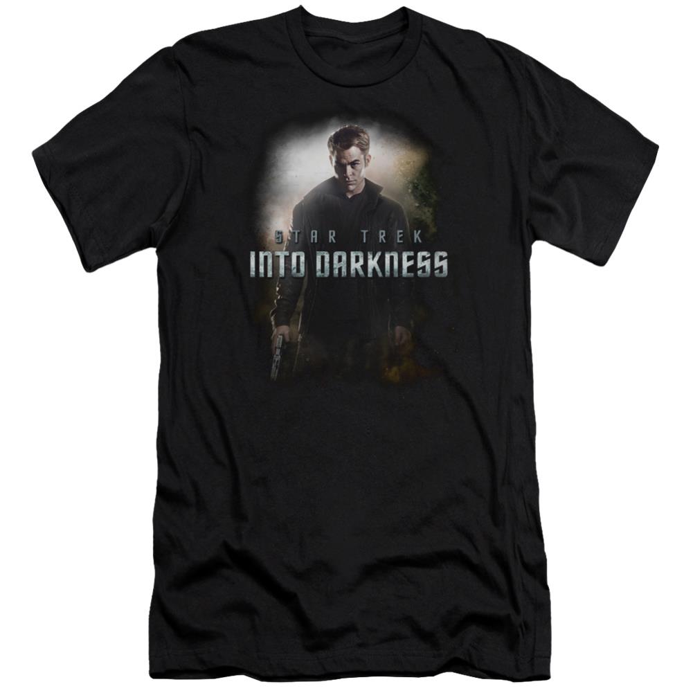 Star Trek Darkness Kirk Men's Ultra-Soft 30/1 Cotton Slim Short-Sleeve T-Shirt