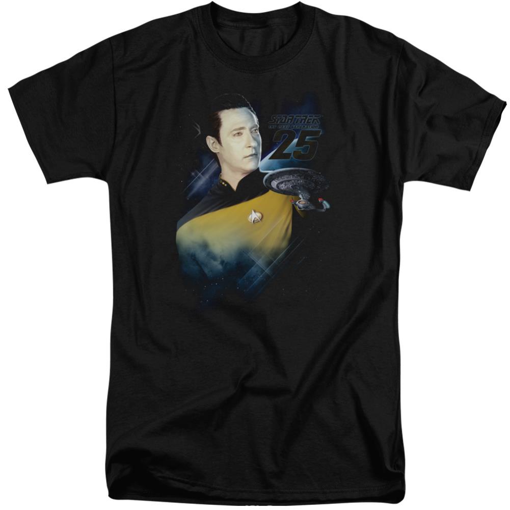 Star Trek Data 25th Men's 18/1 Tall Cotton Short-Sleeve T-Shirt