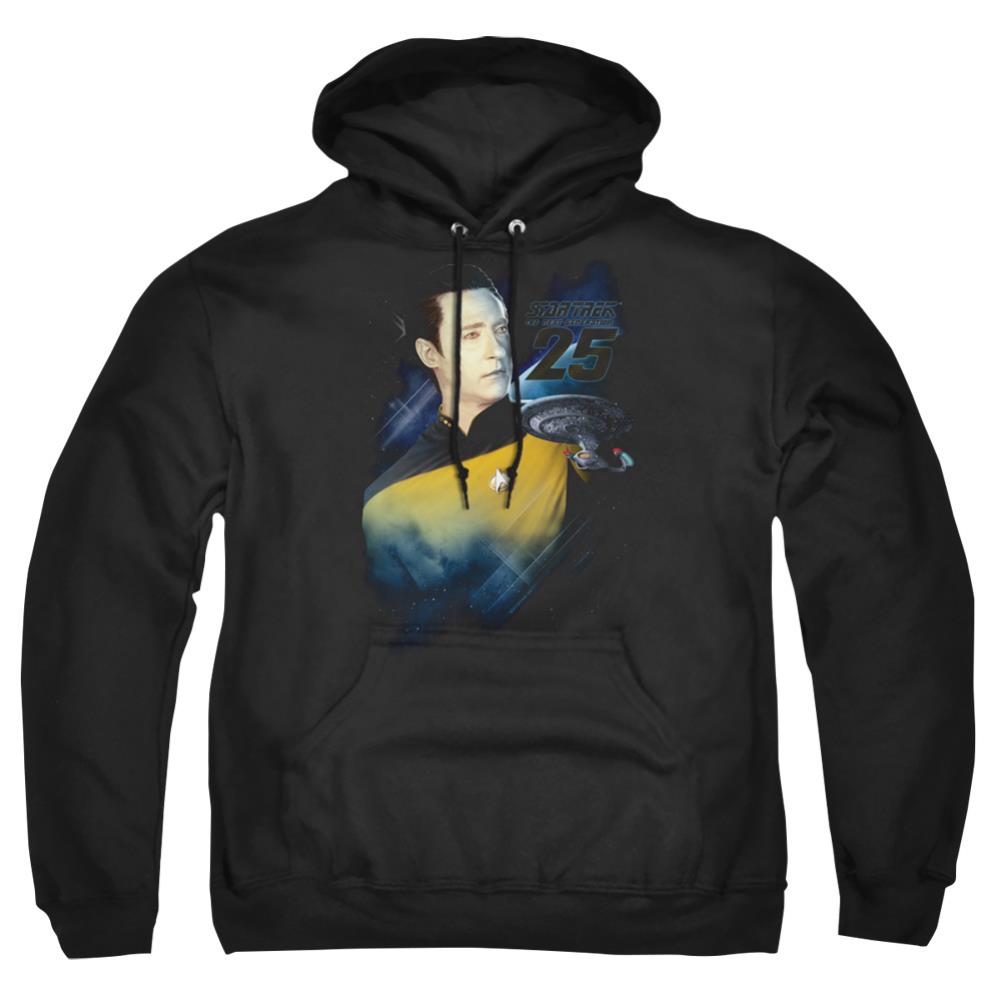 Star Trek Data 25th Men's Pull-Over 75 25 Poly Hoodie