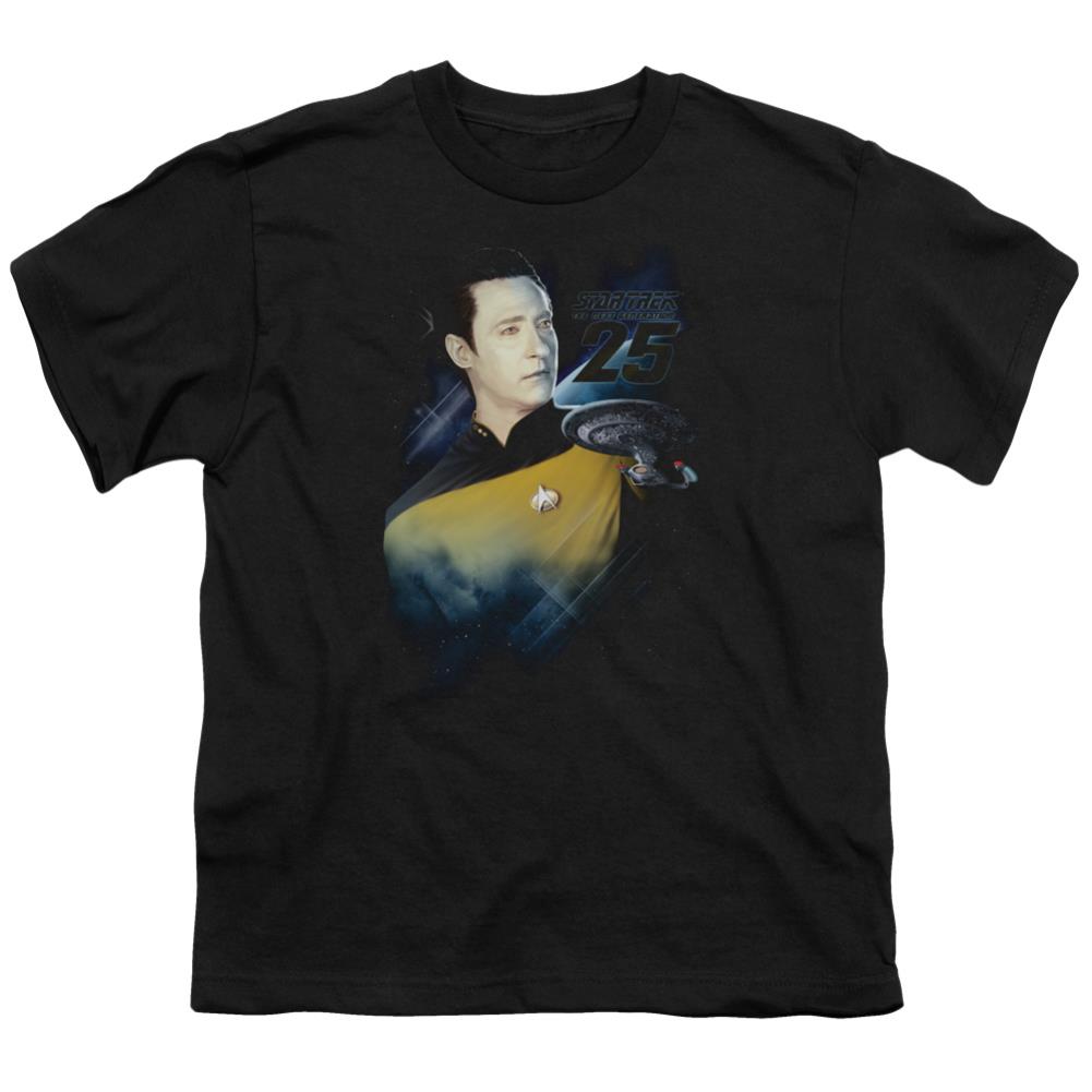Star Trek Data 25th Youth 18/1 100% Cotton Short-Sleeve T-Shirt