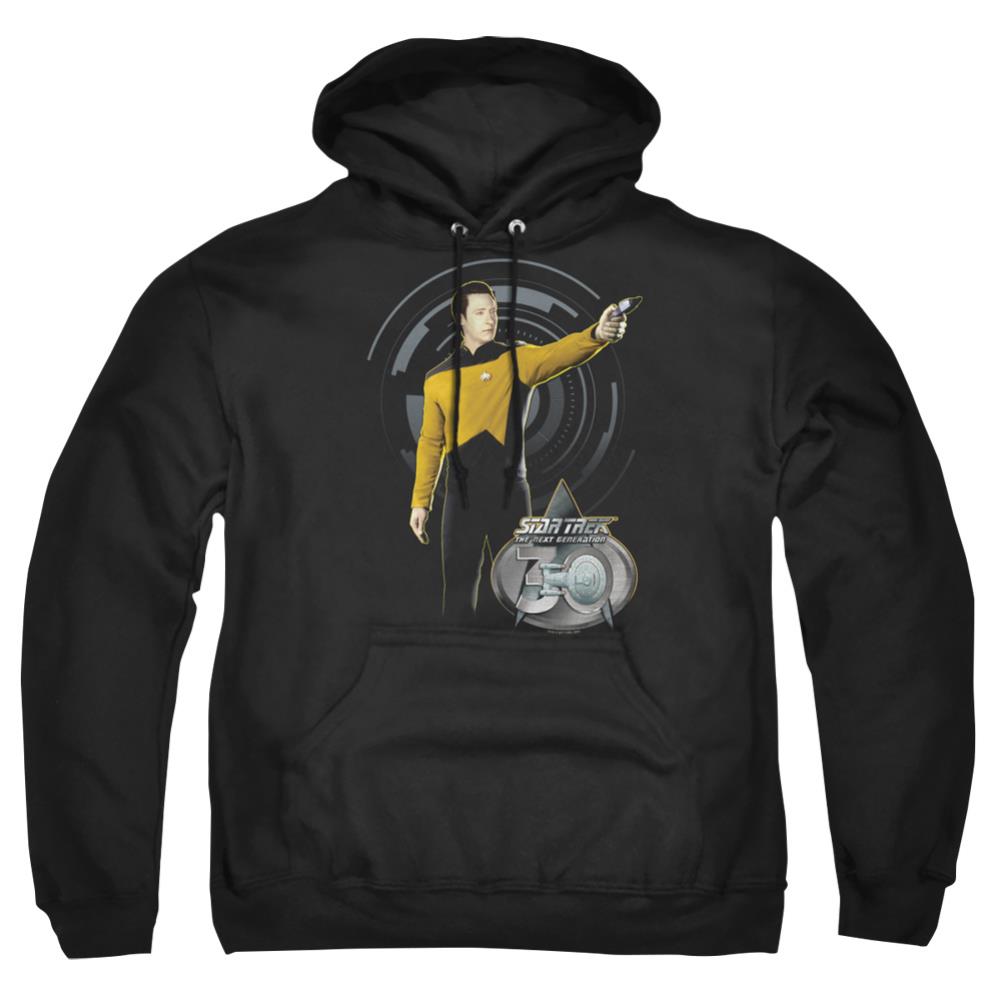 Star Trek Data 30 Men's Pull-Over 75 25 Poly Hoodie