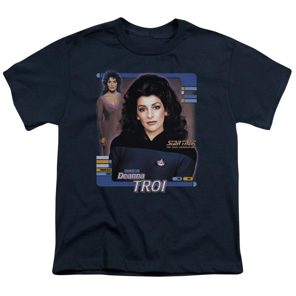 Star Trek Deanna Troi Youth 18/1 100% Cotton Short-Sleeve T-Shirt