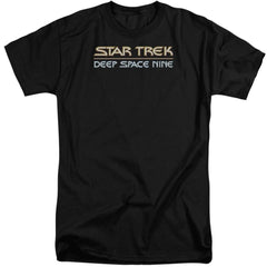 Star Trek Deep Space Nine Logo Men's 18/1 Tall Cotton Short-Sleeve T-Shirt