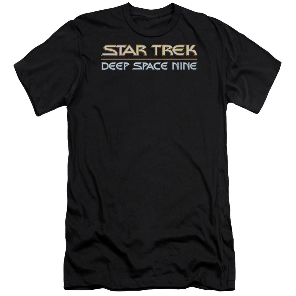 Star Trek Deep Space Nine Logo Men's Ultra-Soft 30/1 Cotton Slim Short-Sleeve T-Shirt