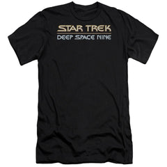 Star Trek Deep Space Nine Logo Men's Ultra-Soft 30/1 Cotton Slim Short-Sleeve T-Shirt