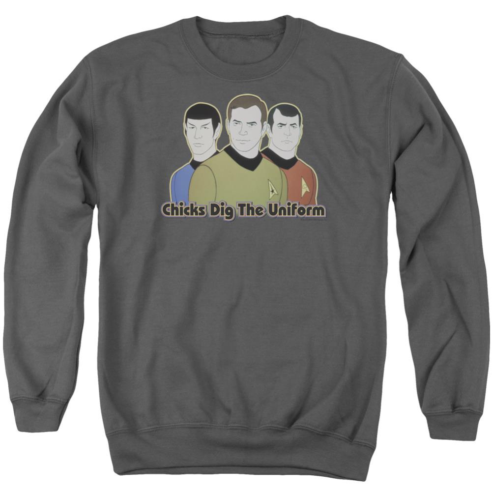 Star Trek Dig It Men's Crewneck 50 50 Poly Long-Sleeve T-Shirt