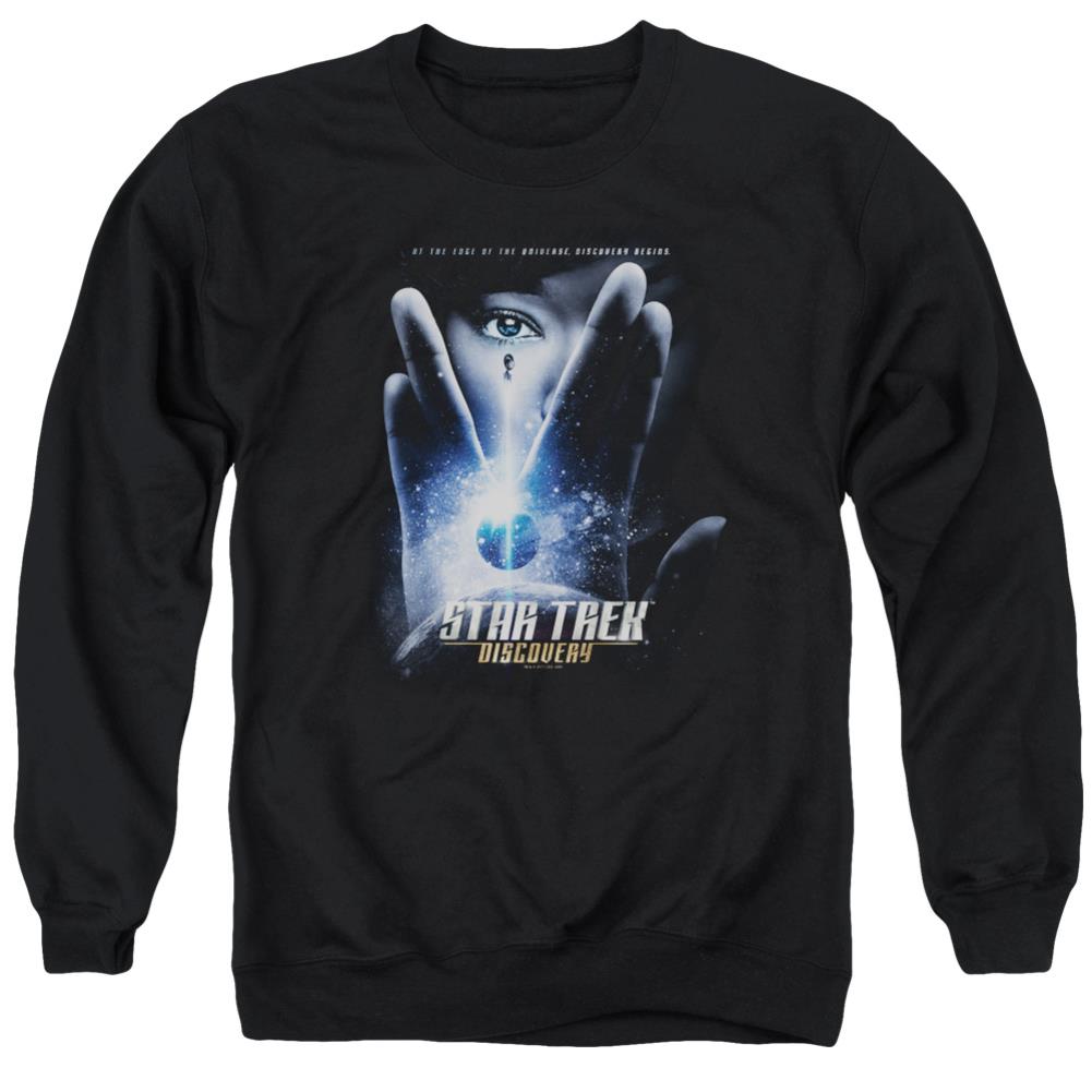 Star Trek Discovery Begins Men's Crewneck 50 50 Poly Long-Sleeve T-Shirt