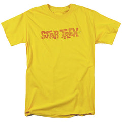 Star Trek Distressed Comic Logo Men's 18/1 Cotton Short-Sleeve T-Shirt