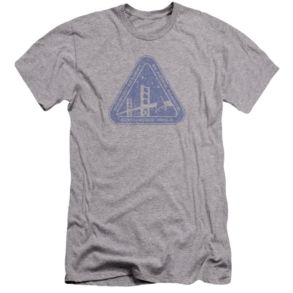 Star Trek Distressed Logo Men's Ultra-Soft 30/1 Cotton Slim Short-Sleeve T-Shirt
