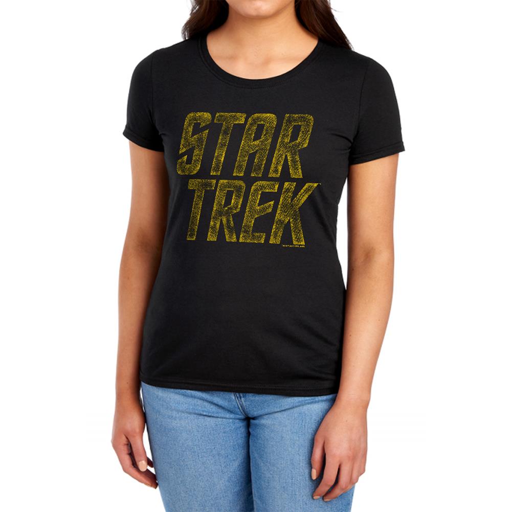 Star Trek Distressed Logo Women's 18/1 Cotton Short-Sleeve T-Shirt