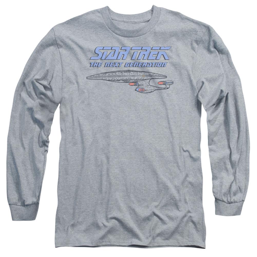 Star Trek Distressed TNG Men's 18/1 Cotton Long-Sleeve T-Shirt