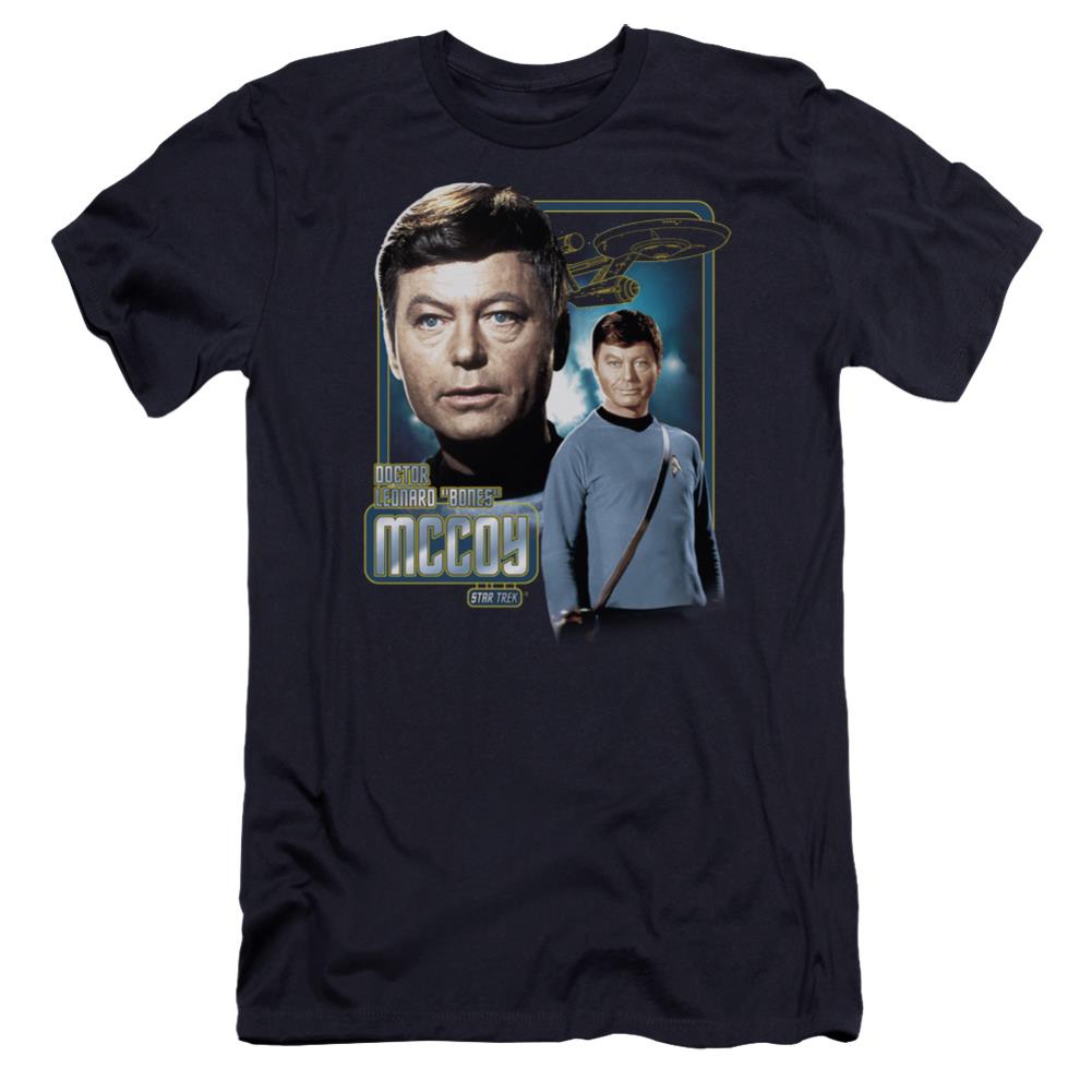 Star Trek Doctor McCoy Men's Ultra-Soft 30/1 Cotton Slim Short-Sleeve T-Shirt