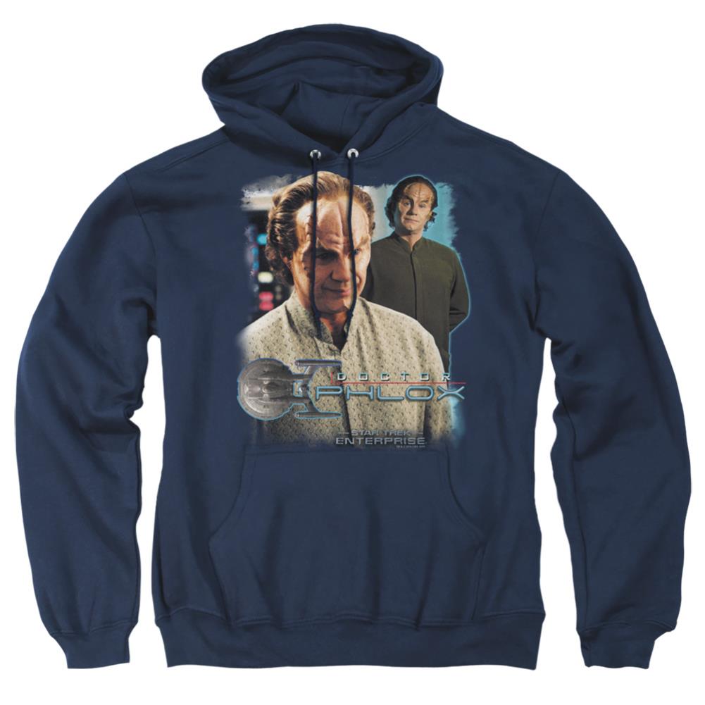 Star Trek Doctor Phlox Men's Pull-Over 75 25 Poly Hoodie